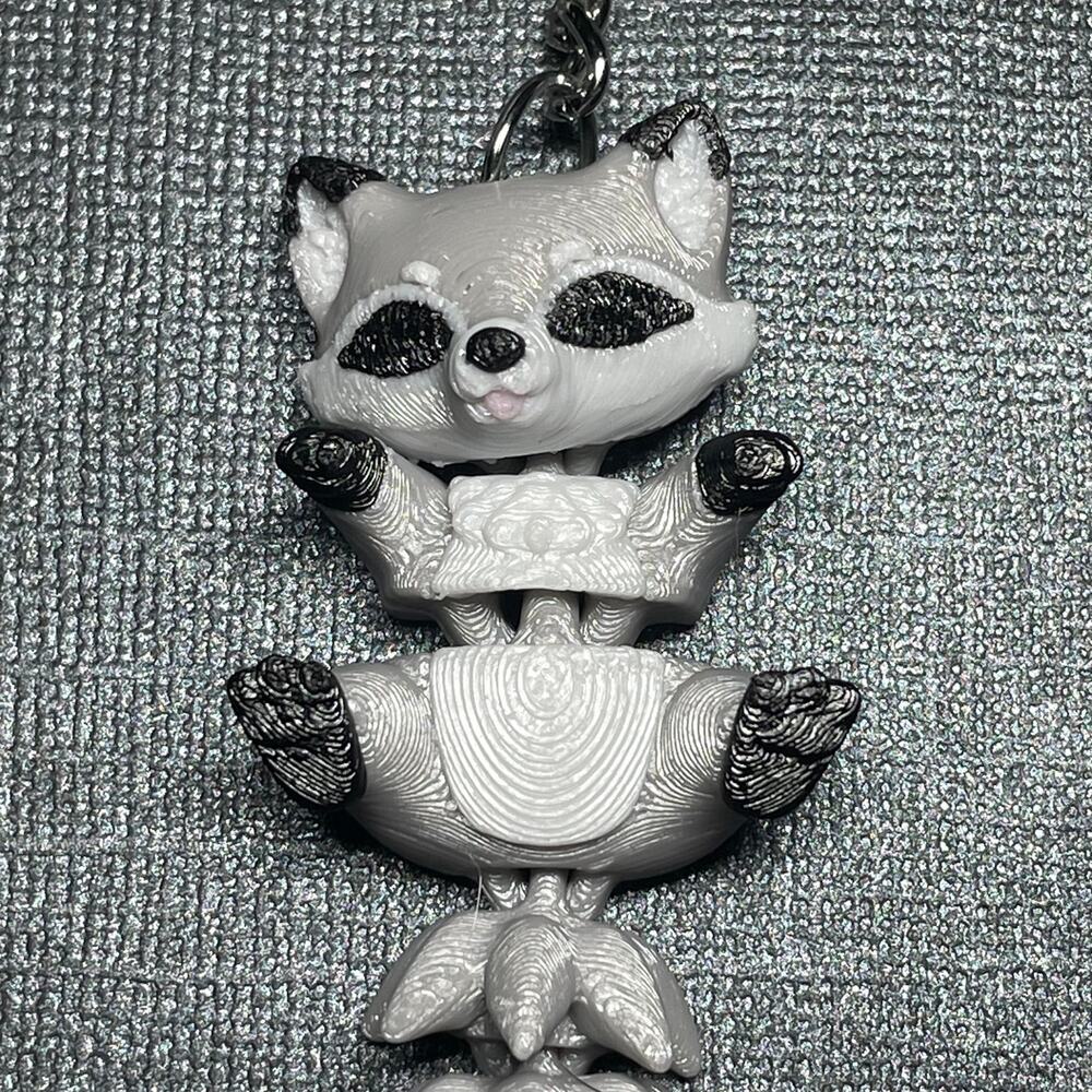 3D Printed Raccoon Key Ring